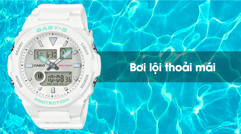 Review dòng đồng hồ Baby G nữ BAX-100 lướt tung sóng biển
ngày hè